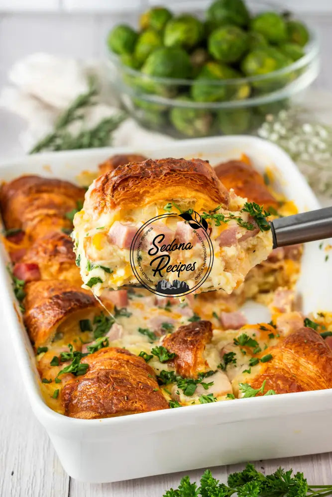 Ham & Cheese Croissant Bake