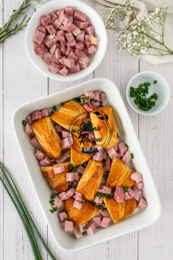 Ham & Cheese Croissant Bake