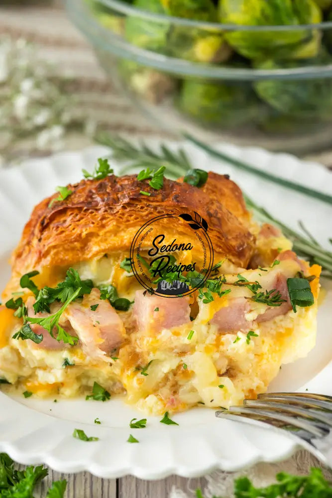 Ham & Cheese Croissant Bake