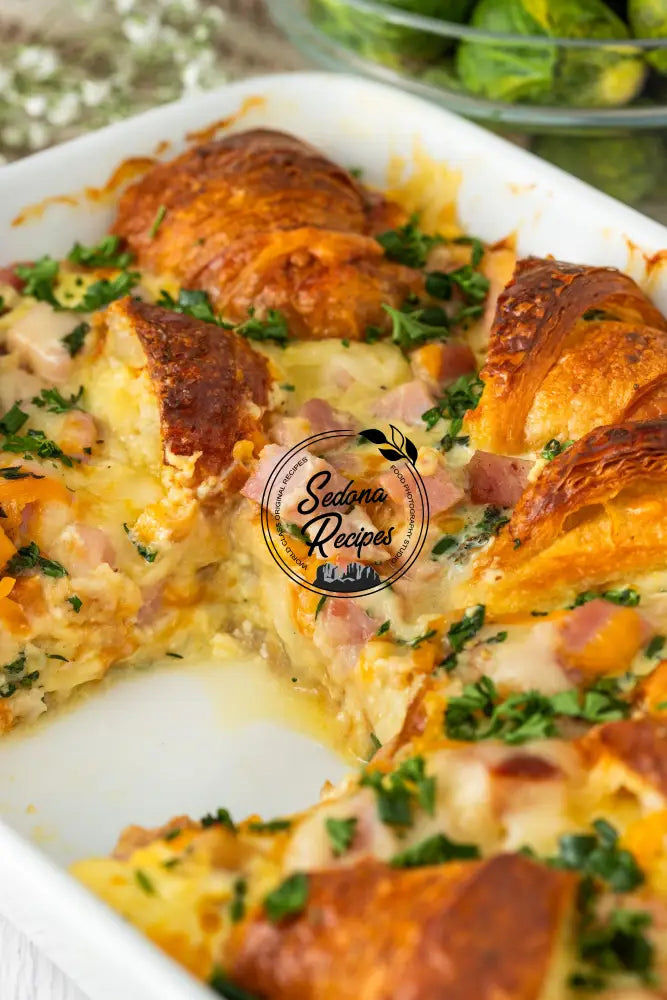 Ham & Cheese Croissant Bake