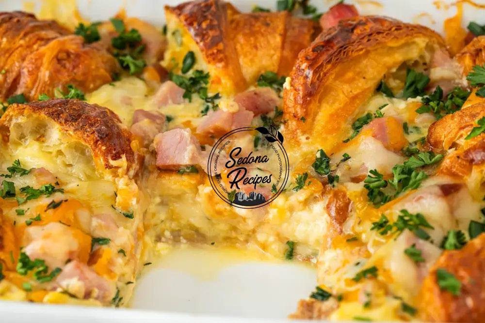 Ham & Cheese Croissant Bake