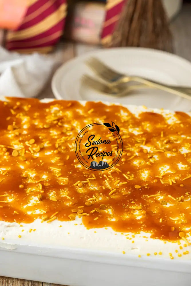 Harry Potter Butterbeer Poke Cake