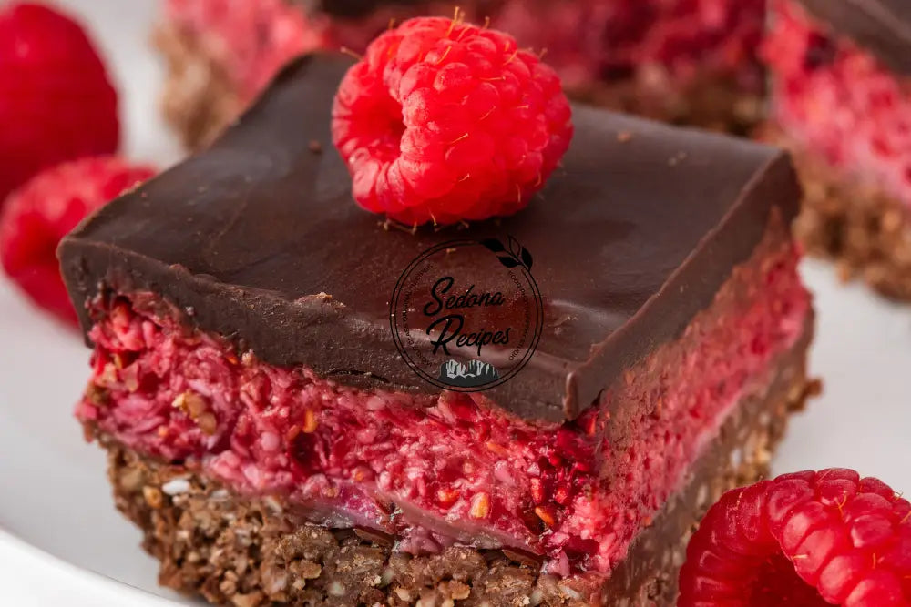 Healthy Chocolate Raspberry Bars (No-bake)