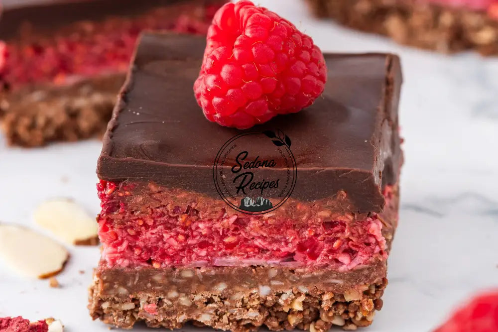 Healthy Chocolate Raspberry Bars (No-bake)