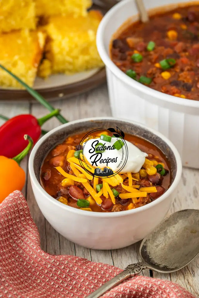 Hearty Mild Chili Con Carne with Roasted Corn