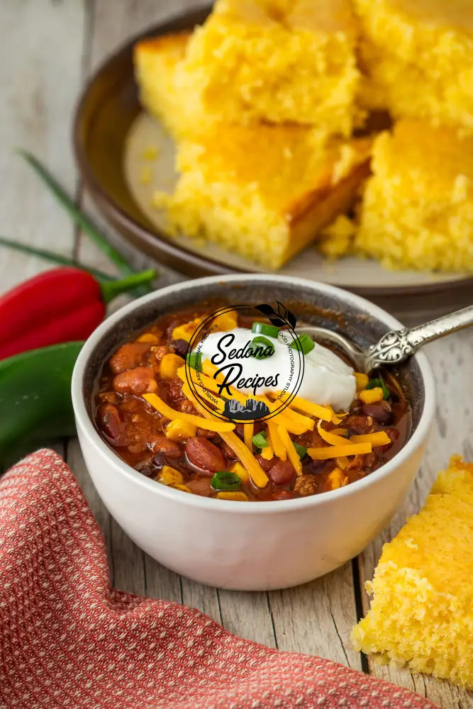 Hearty Mild Chili Con Carne with Roasted Corn
