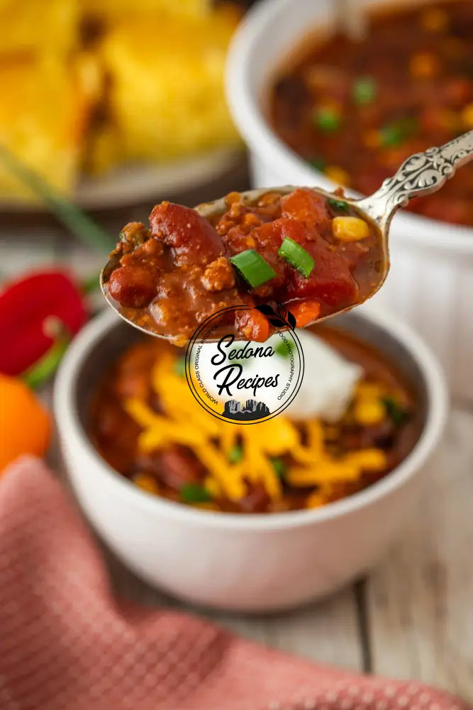 Hearty Mild Chili Con Carne with Roasted Corn