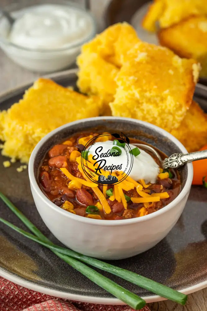 Hearty Mild Chili Con Carne with Roasted Corn