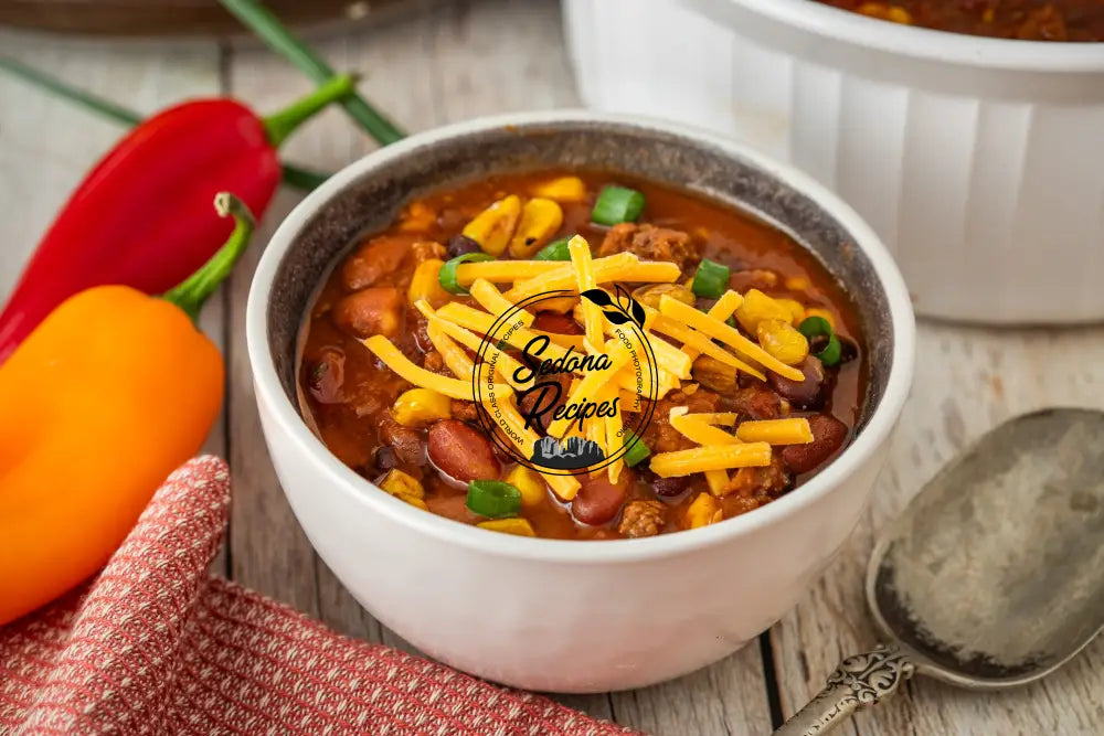 Hearty Mild Chili Con Carne with Roasted Corn