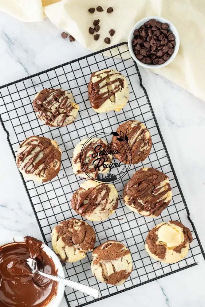 Marbled Chocolate Cheesecake Cookies