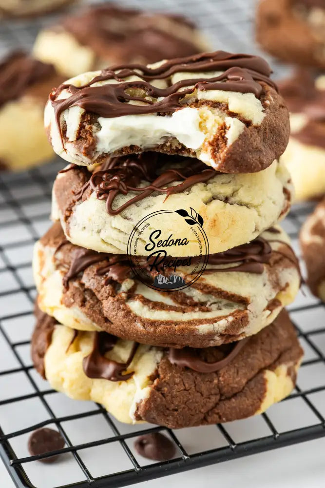Marbled Chocolate Cheesecake Cookies