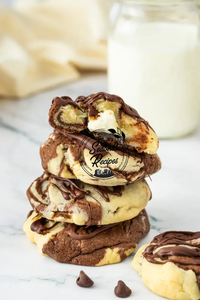 Marbled Chocolate Cheesecake Cookies