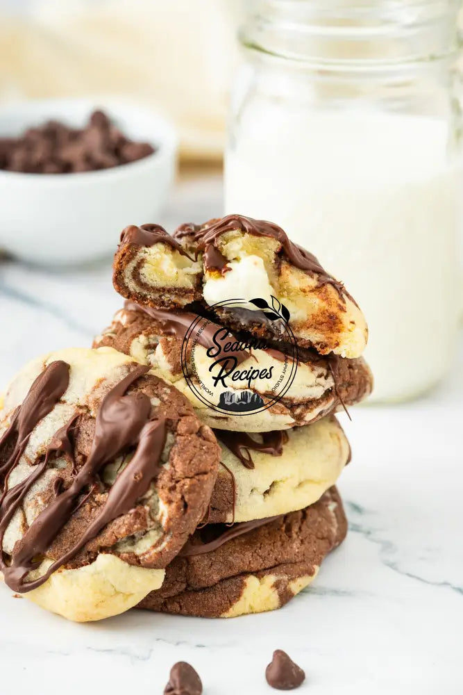 Marbled Chocolate Cheesecake Cookies