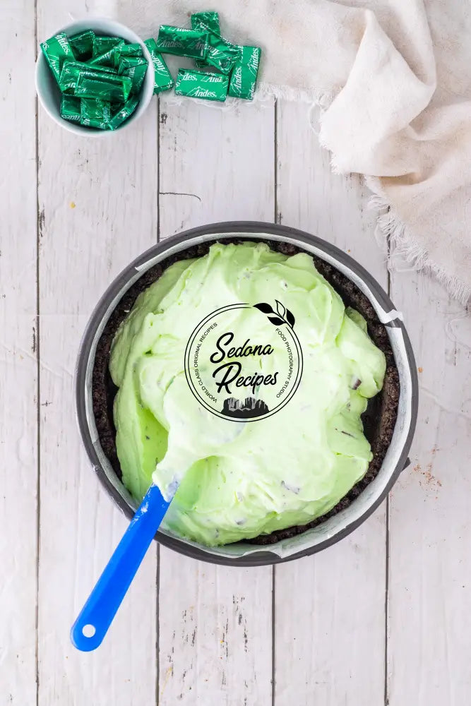 No Bake Andes Mints Cheesecake
