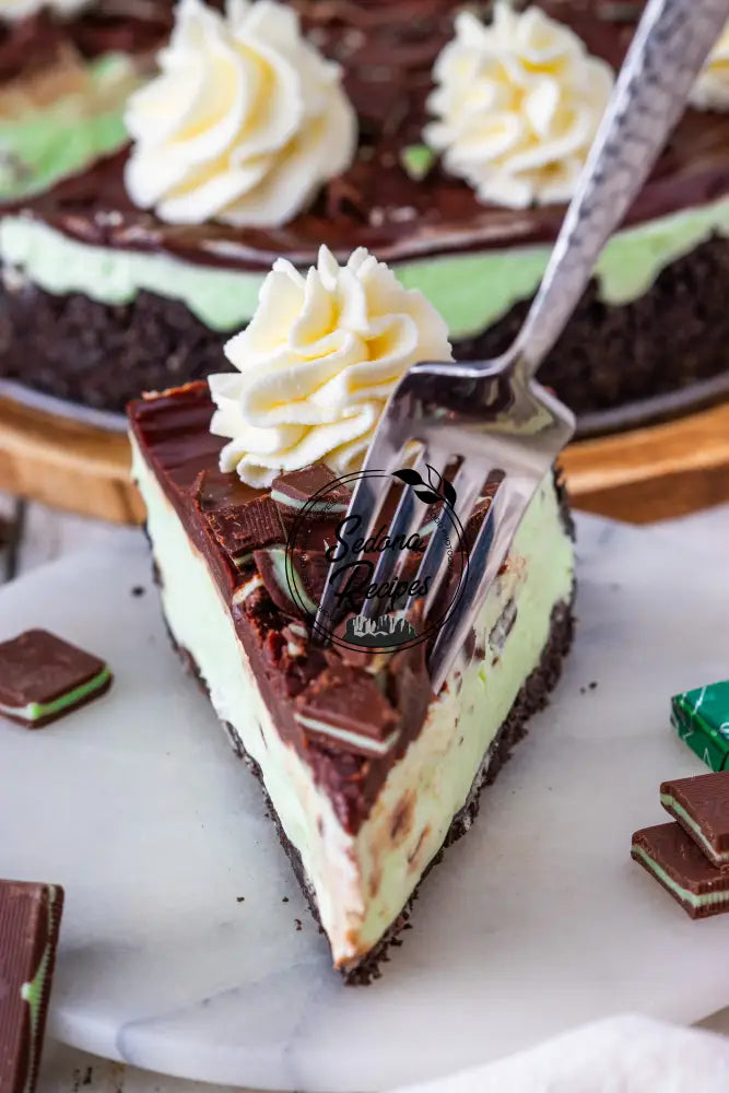 No Bake Andes Mints Cheesecake