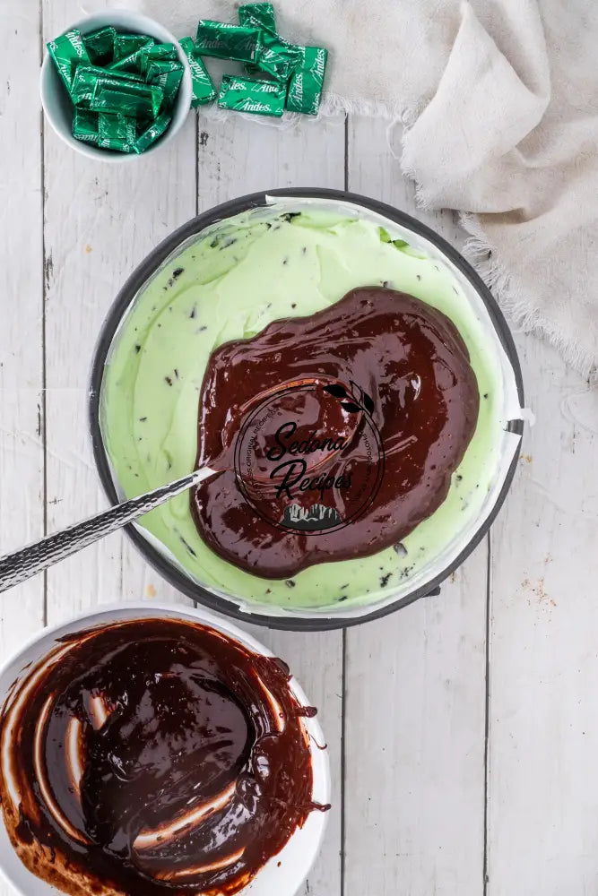 No Bake Andes Mints Cheesecake