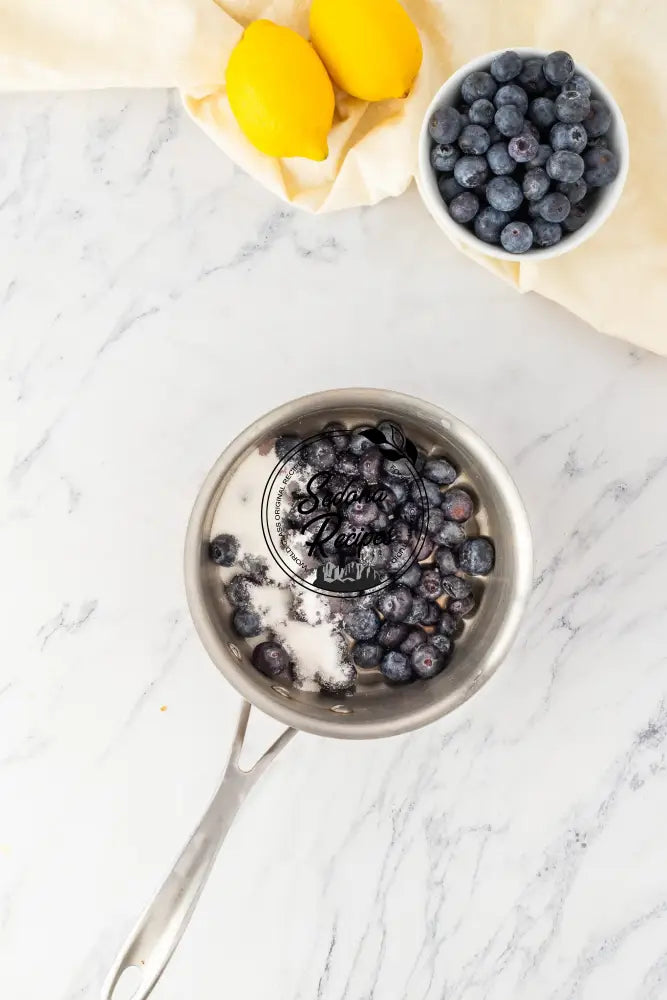 No-Bake Lemon Blueberry Cream Cake