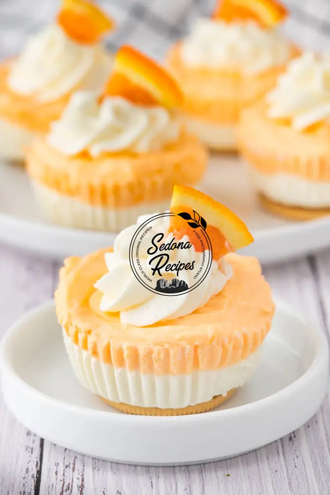 No-bake Orange Creamsicle Mini Cheesecakes