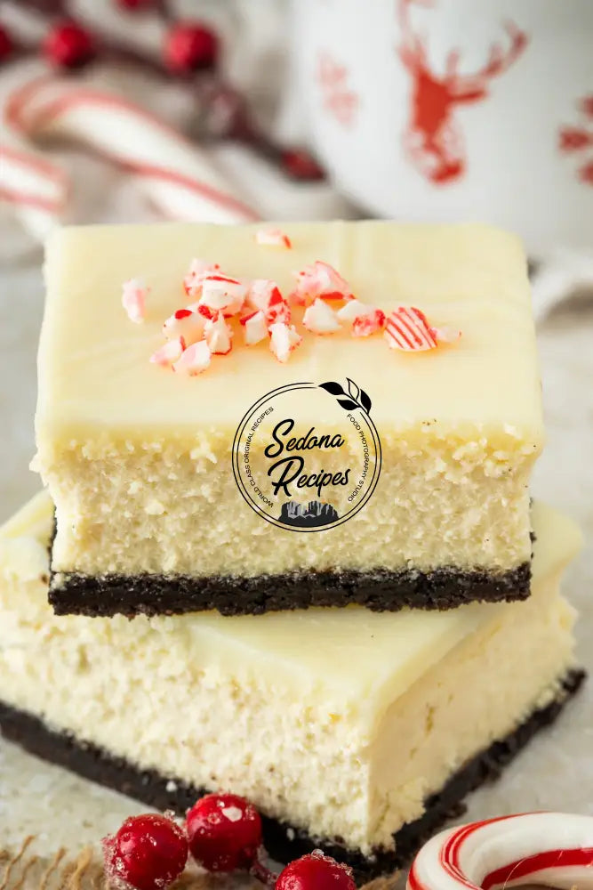 Peppermint Bark Cheesecake Bars