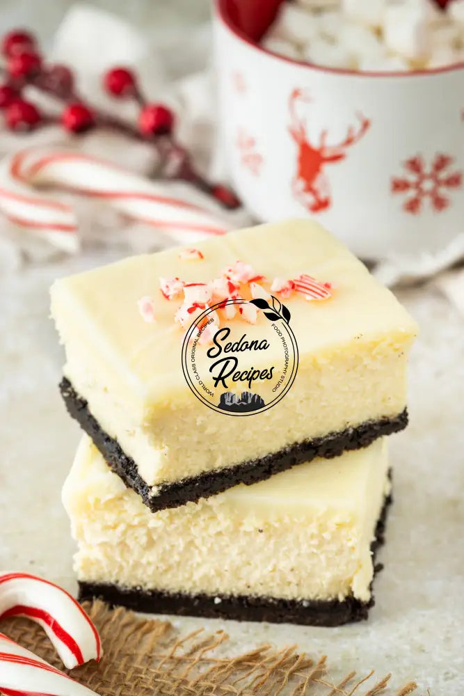 Peppermint Bark Cheesecake Bars