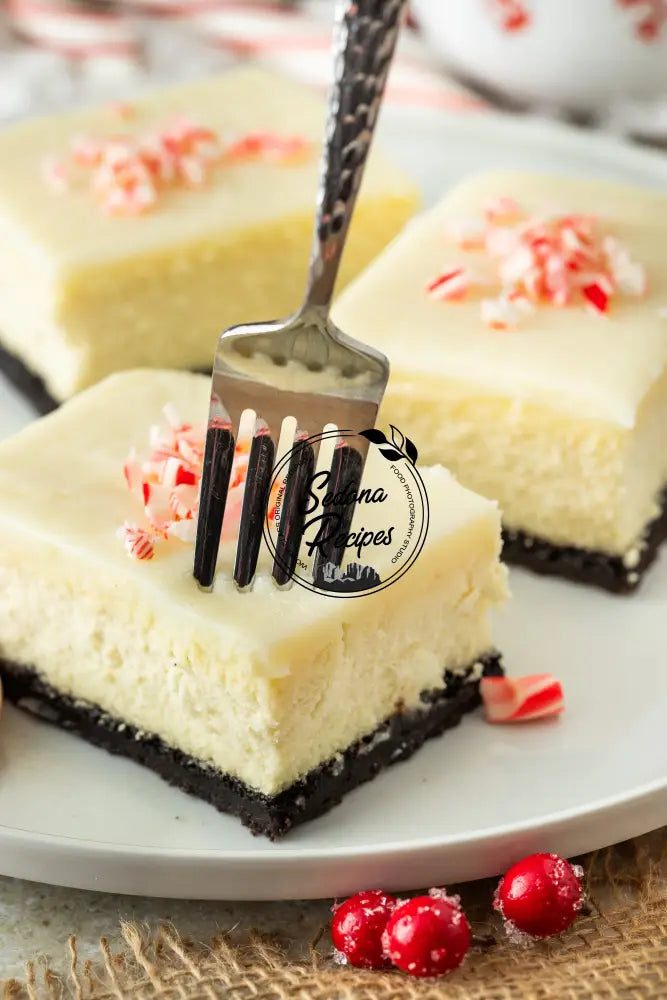 Peppermint Bark Cheesecake Bars