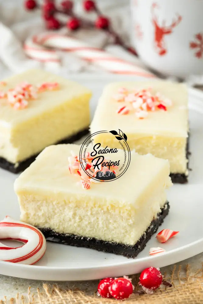 Peppermint Bark Cheesecake Bars
