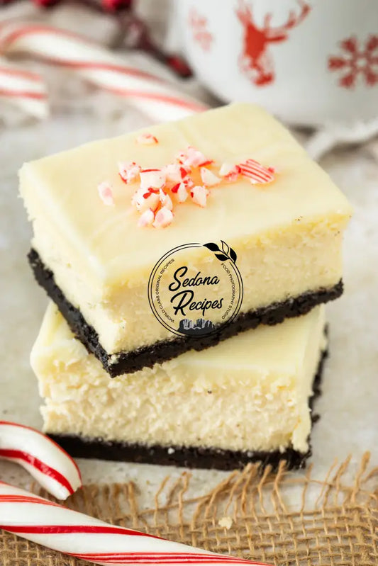 Peppermint Bark Cheesecake Bars