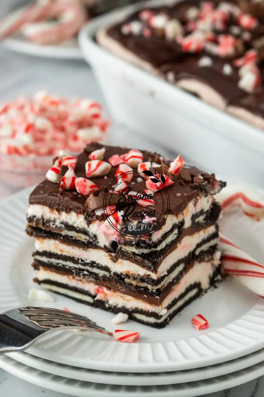 Peppermint Ganache Icebox Cake