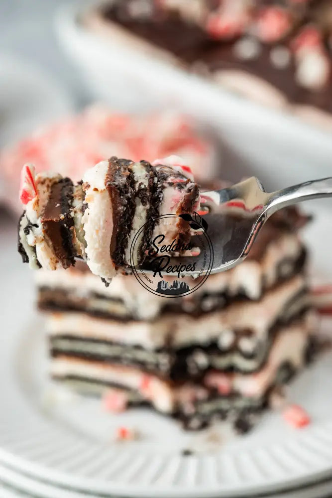 Peppermint Ganache Icebox Cake