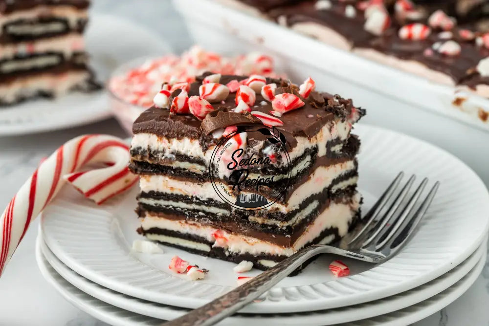Peppermint Ganache Icebox Cake