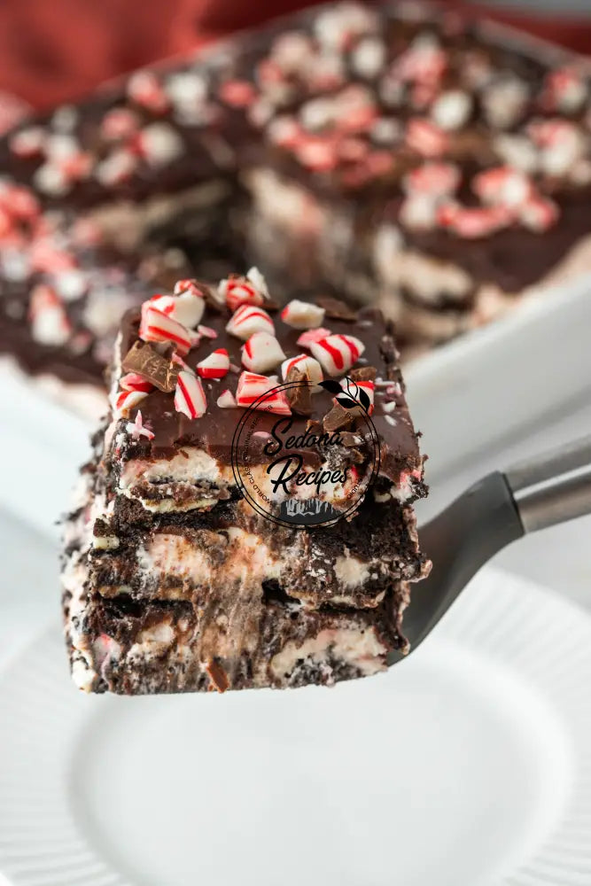 Peppermint Ganache Icebox Cake