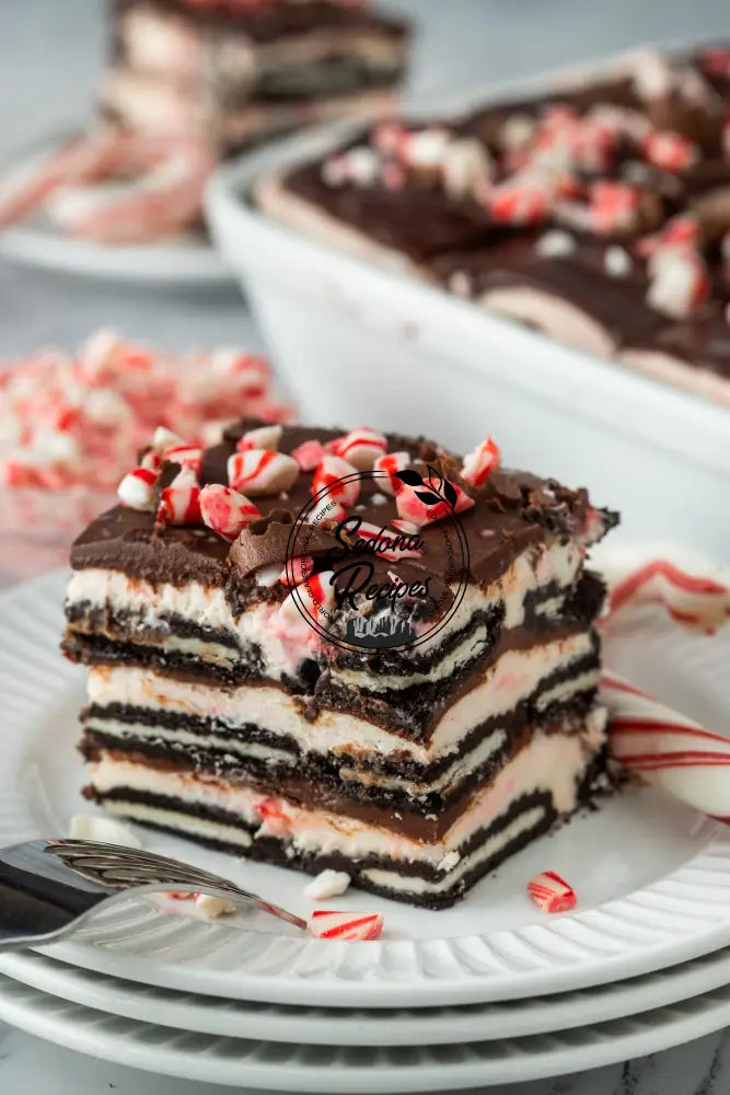 Peppermint Ganache Icebox Cake