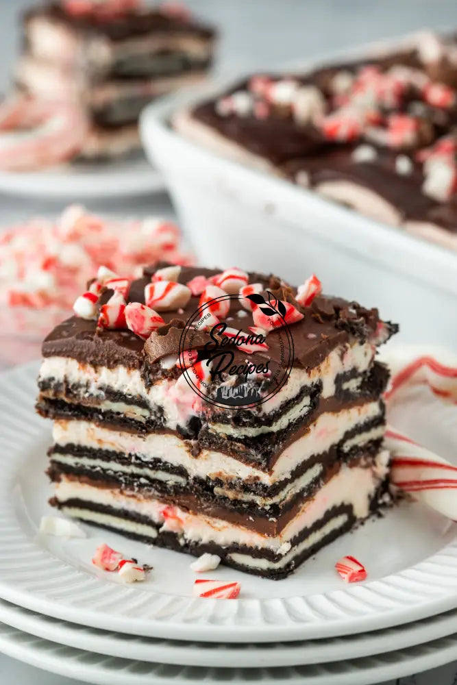 Peppermint Ganache Icebox Cake