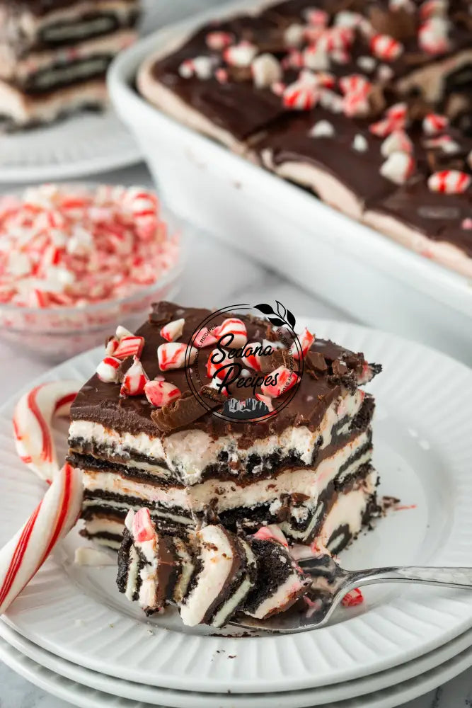 Peppermint Ganache Icebox Cake