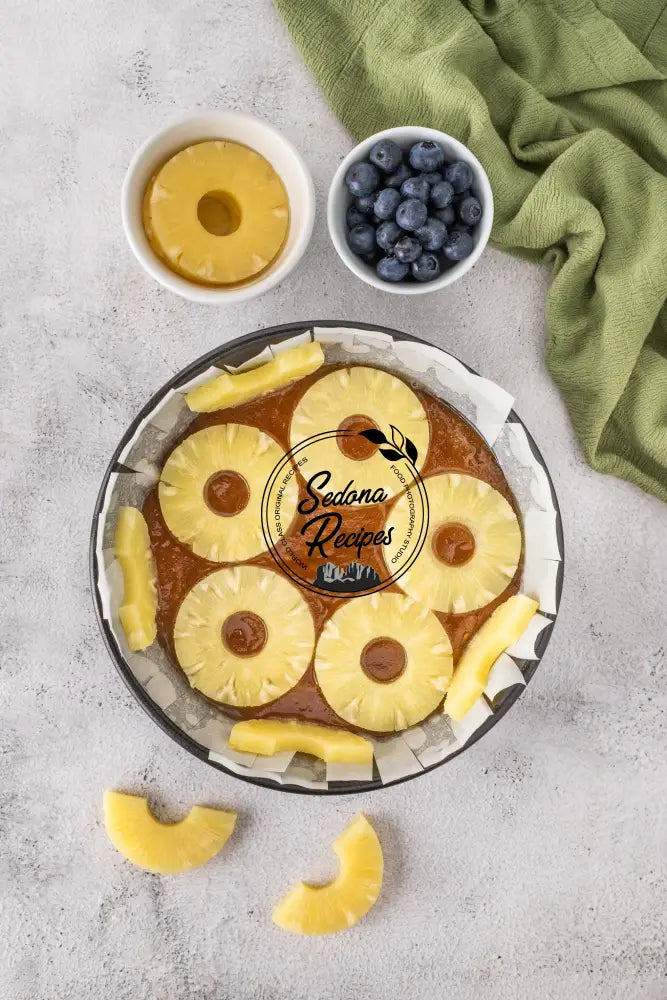 Pineapple Blueberry Upside-Down Cake