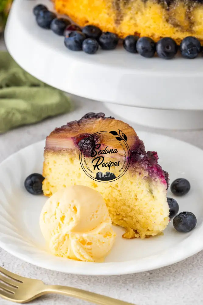 Pineapple Blueberry Upside-Down Cake