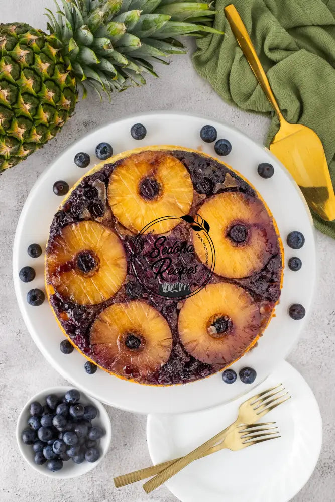Pineapple Blueberry Upside-Down Cake