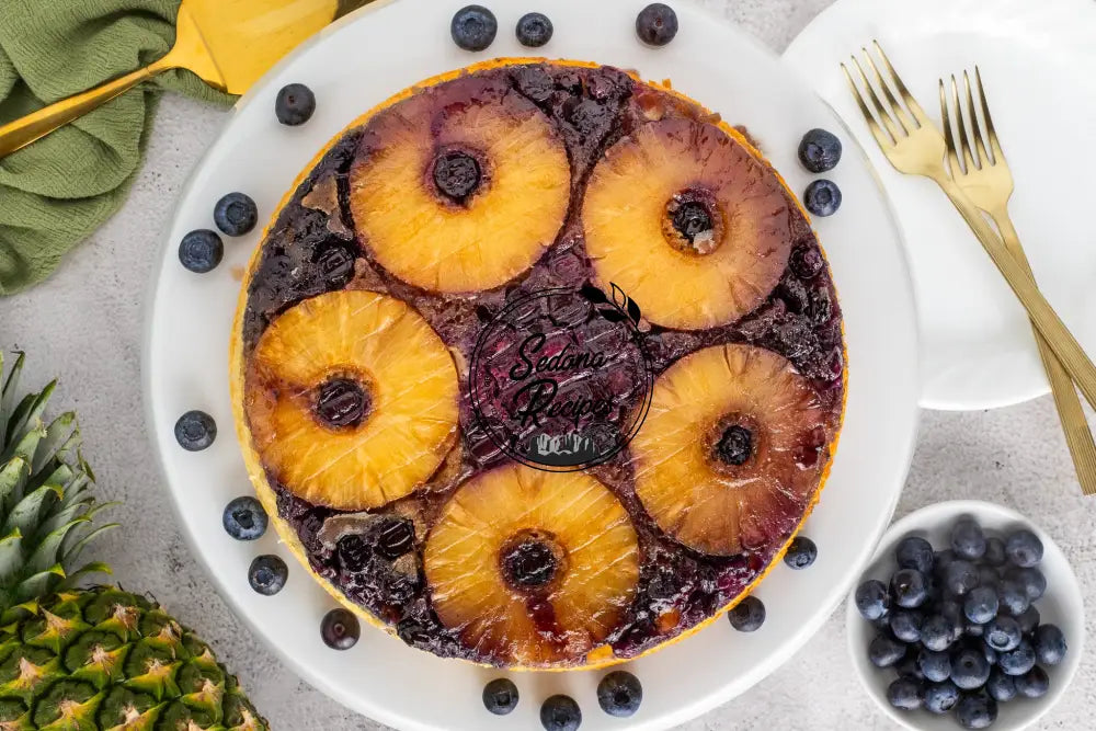 Pineapple Blueberry Upside-Down Cake