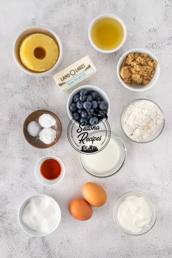 Pineapple Blueberry Upside-Down Cake