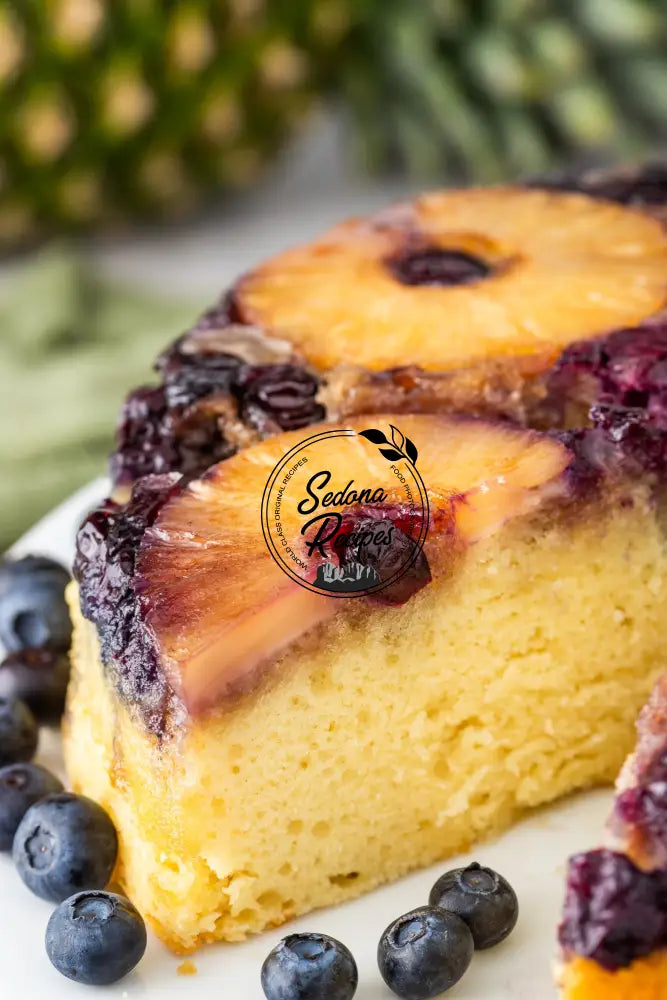Pineapple Blueberry Upside-Down Cake
