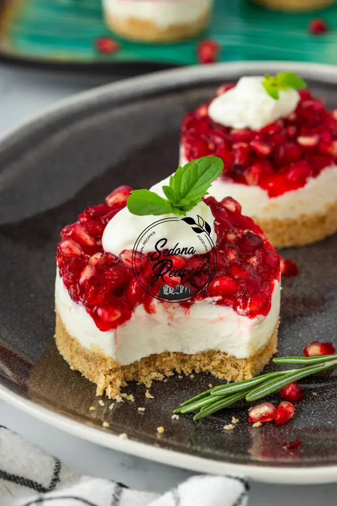 Pomegranate & Mint Mini Cheesecake Towers