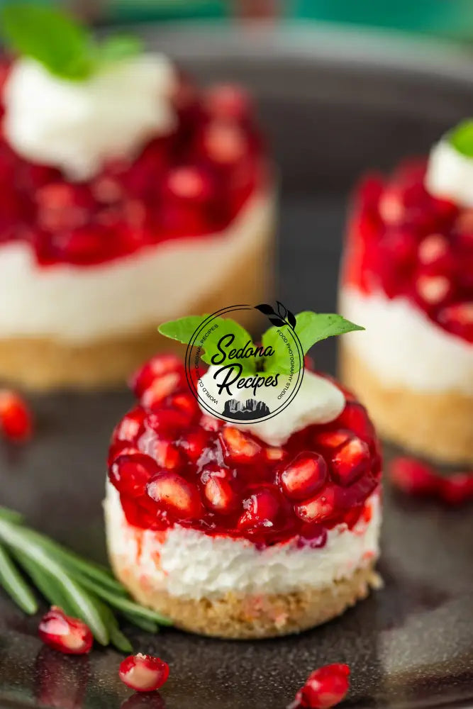 Pomegranate & Mint Mini Cheesecake Towers