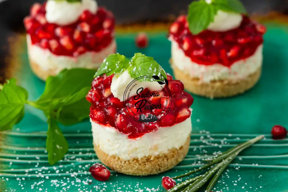 Pomegranate & Mint Mini Cheesecake Towers
