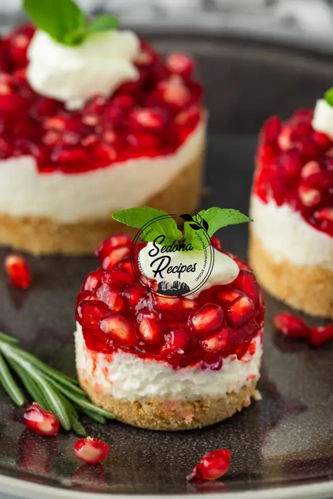 Pomegranate & Mint Mini Cheesecake Towers