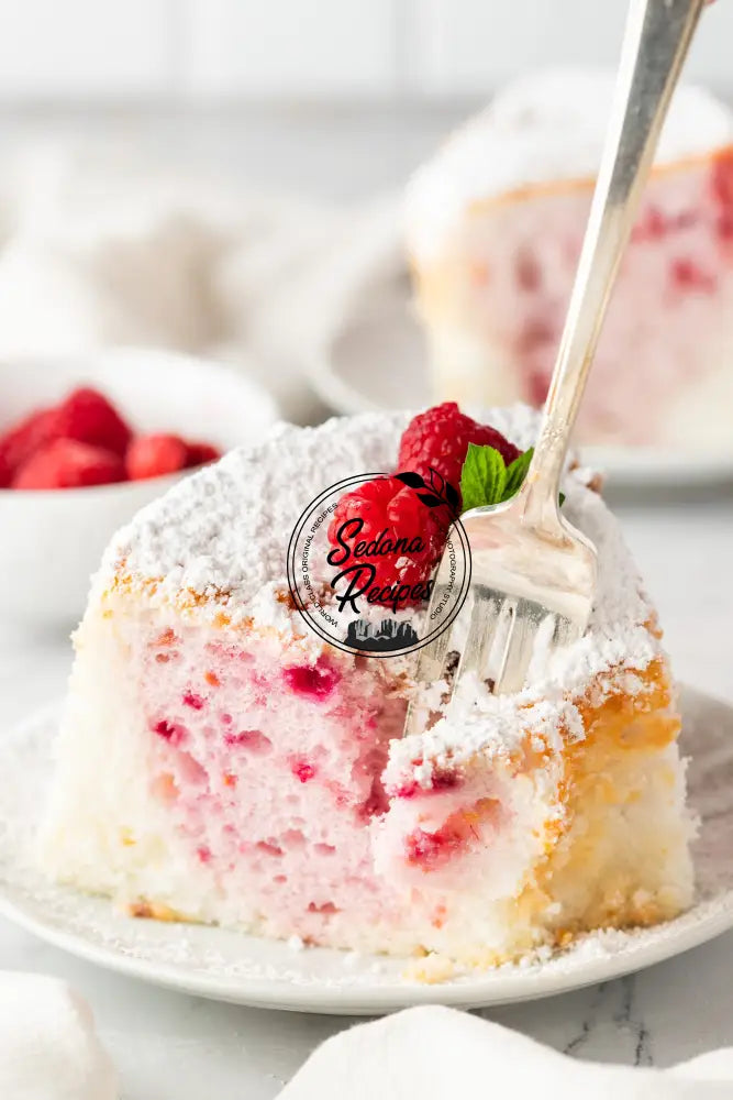 Raspberry Angel Food Cake