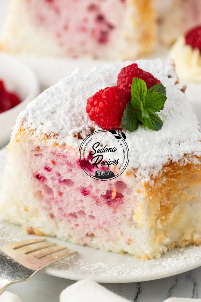 Raspberry Angel Food Cake