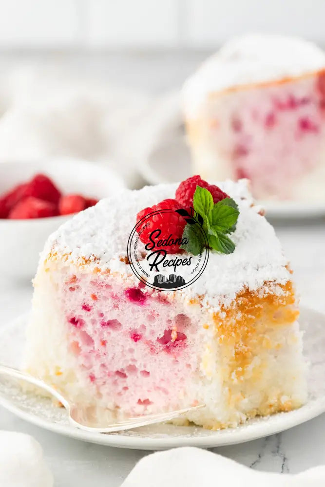 Raspberry Angel Food Cake