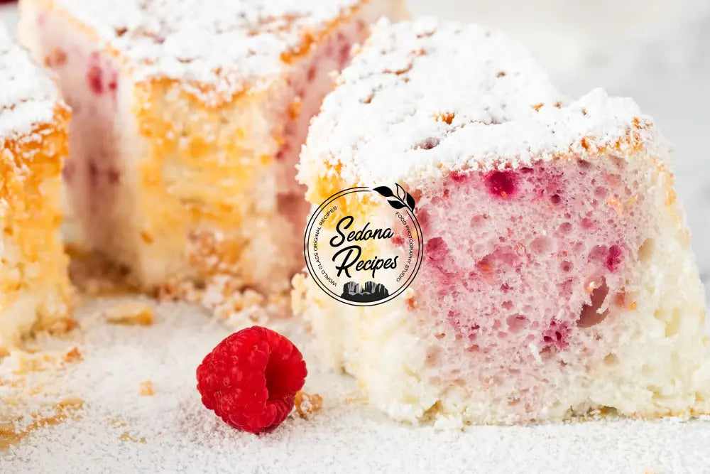 Raspberry Angel Food Cake