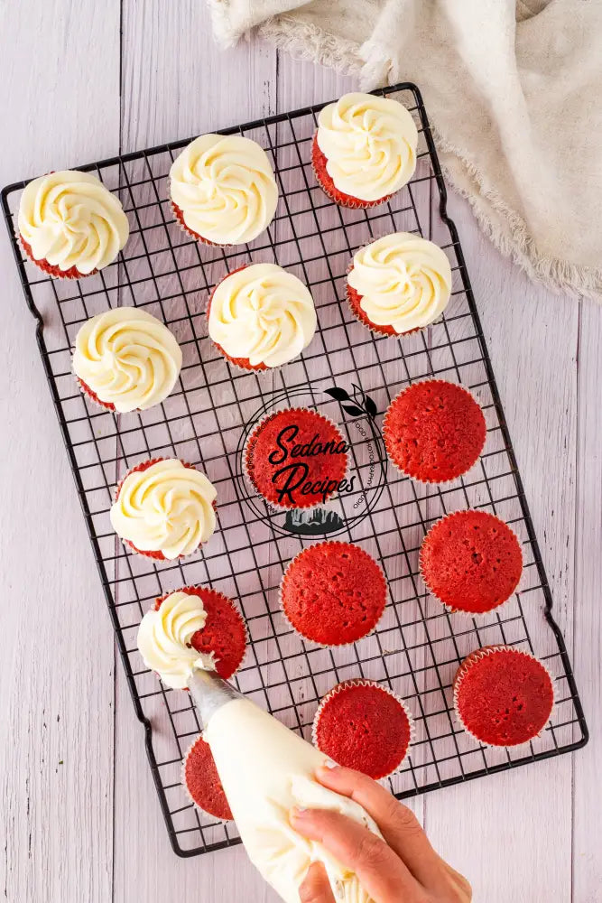 Red Velvet Cupcakes With Cream Cheese Frosting