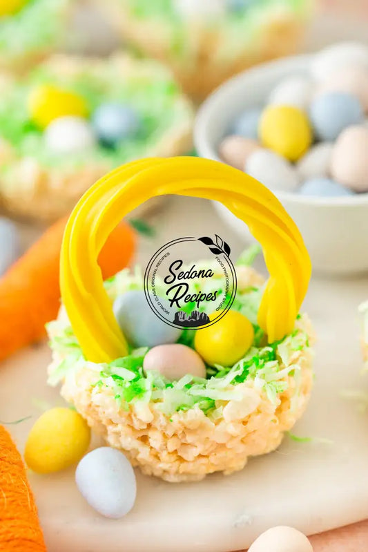Rice Krispie Easter Basket Nests